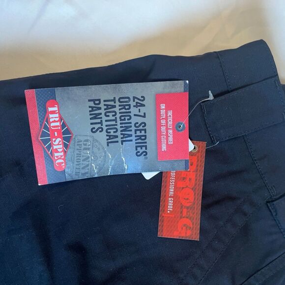 Tru-Spec Pants Mens 40x32 Black 24-7 Series Tactical 65/35 Poly/Cotton Rip-Stop - Picture 4 of 10
